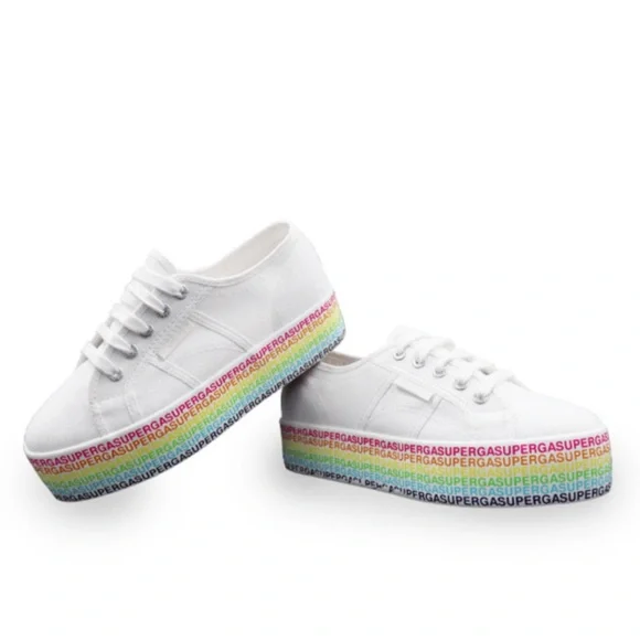 SUPERGA • 2790 COTU Mini Lettering Platform Sneakers, 8 - Picture 12 of 16
